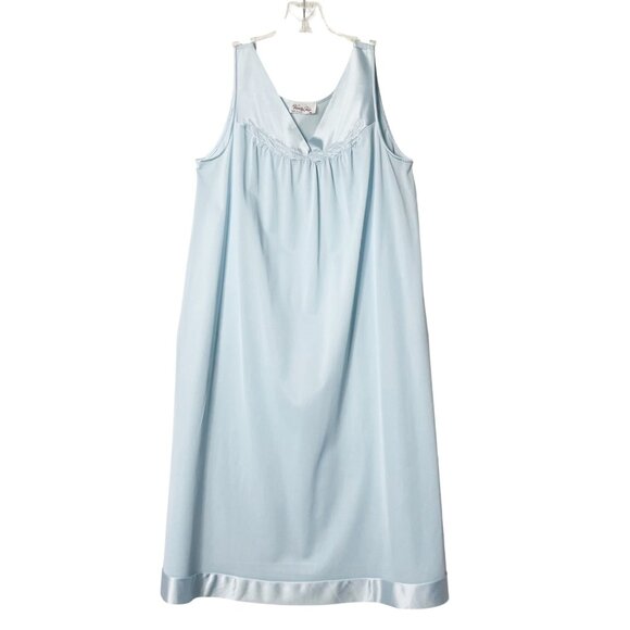 Vintage Vanity Fair Baby Blue Nightgown and Robe Set Women’s Size Small - Picture 4 of 8
